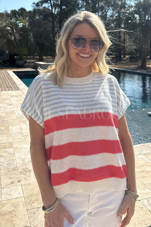 Pelham top, cherry sky