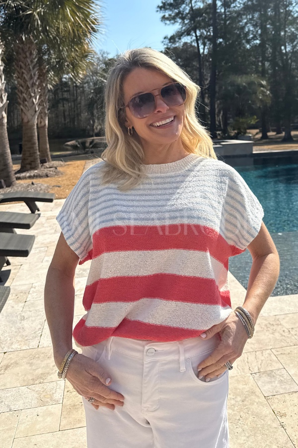 Pelham top, cherry sky