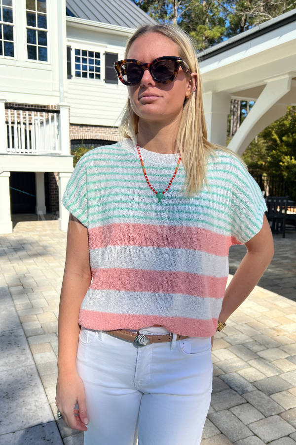 Pelham top, melon mint