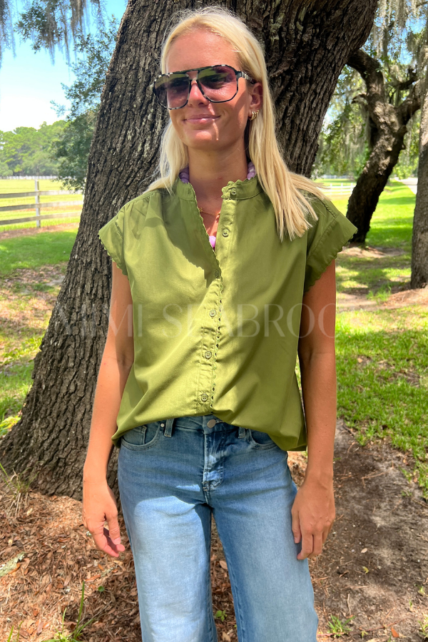 Pendale top, olive