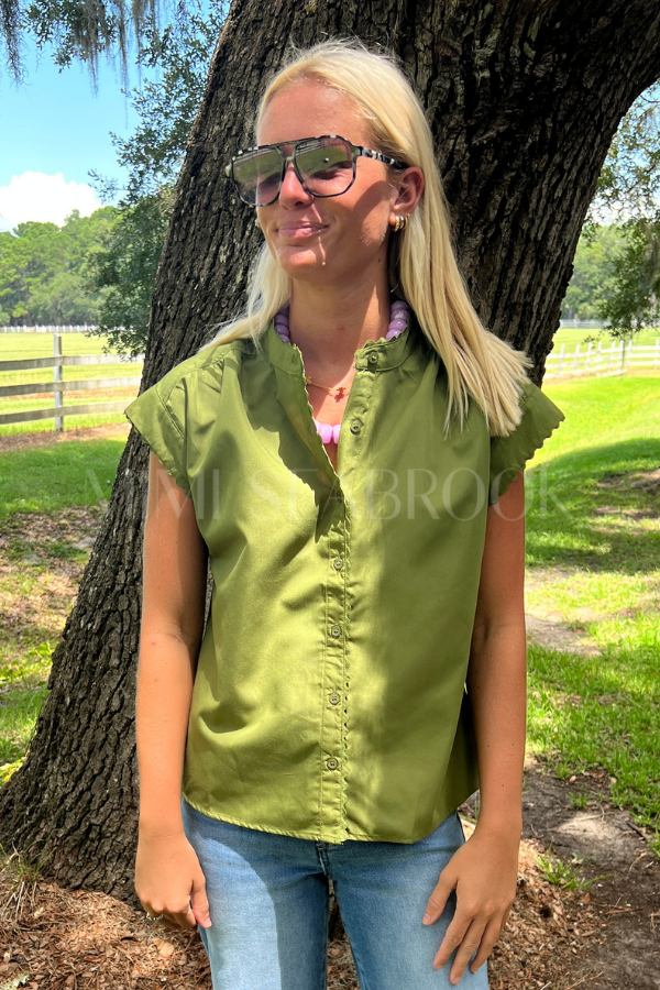 Pendale top, olive