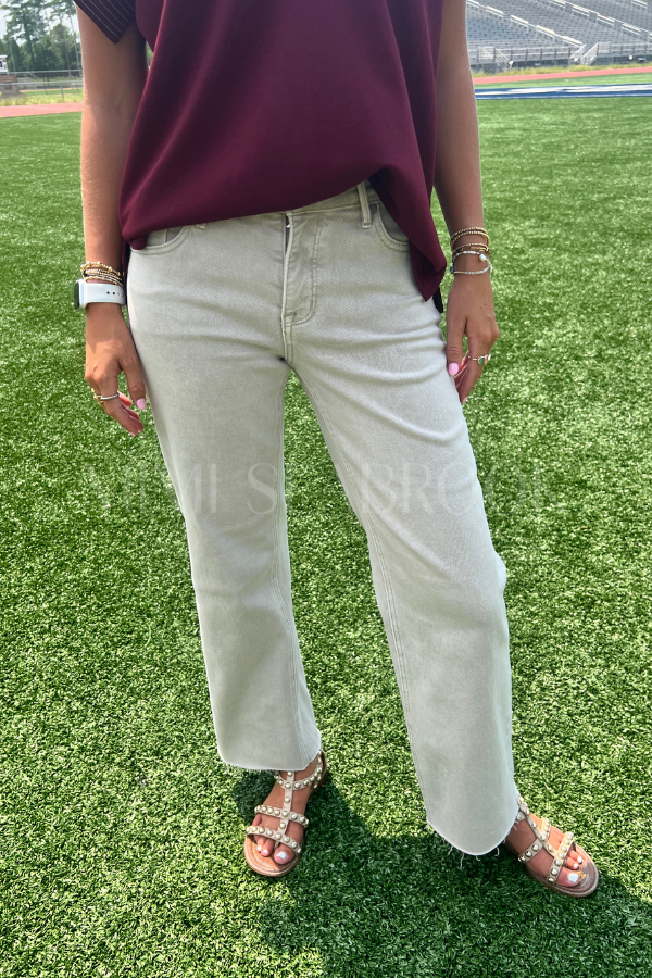 Phelan wide leg jeans, latte