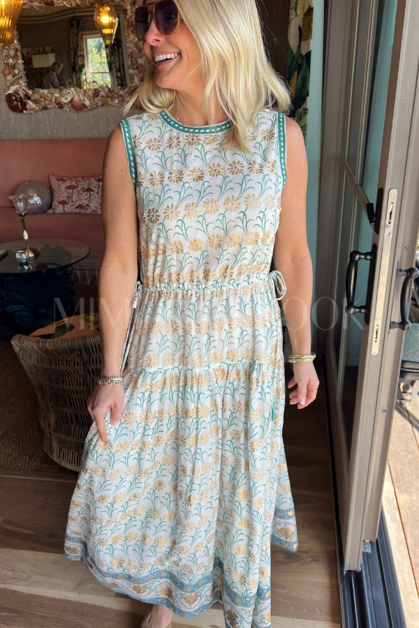 Piped Maxi Dress, Geneva Green by Oliphant M Piped Maxi Dress, Geneva Green by Oliphant M