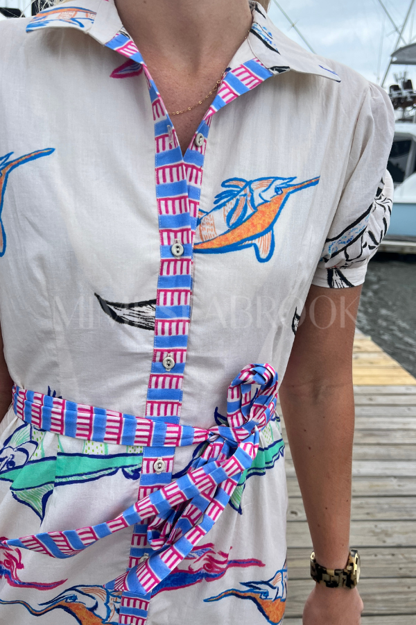 Plantation Key Dress by King + Pitt, chroma reef print