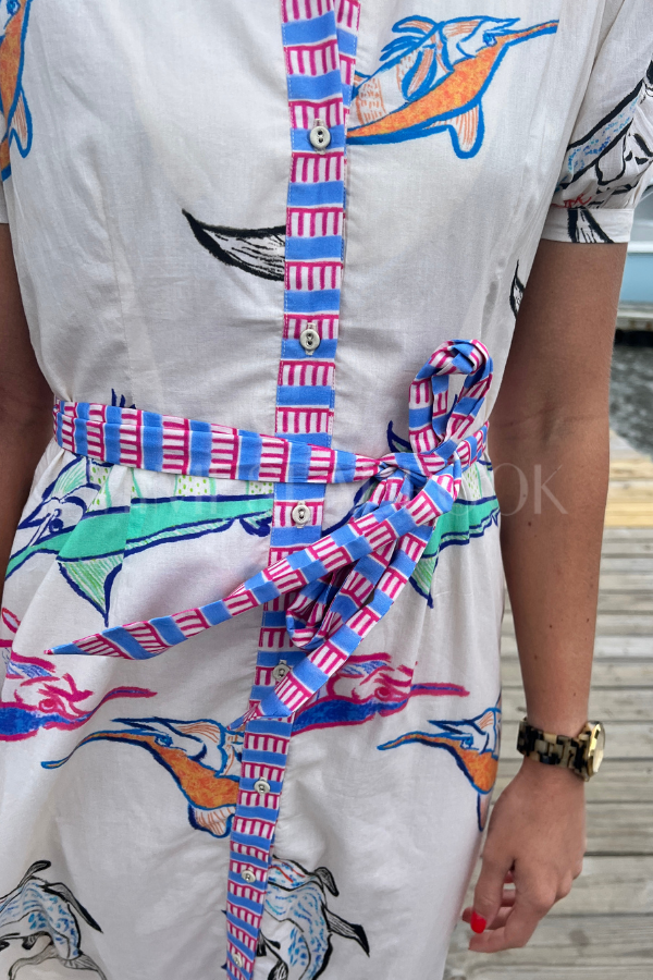 Plantation Key Dress by King + Pitt, chroma reef print