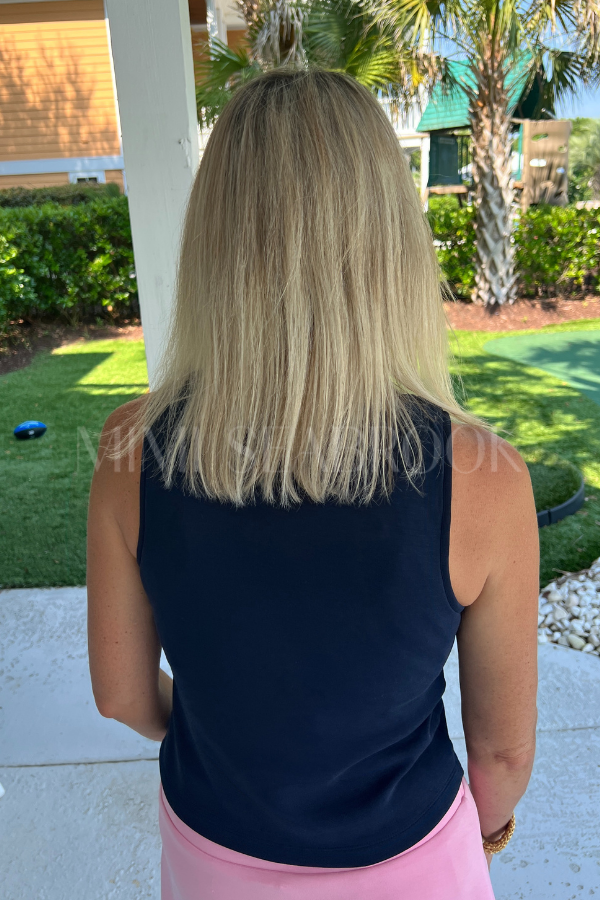 Priya top, navy