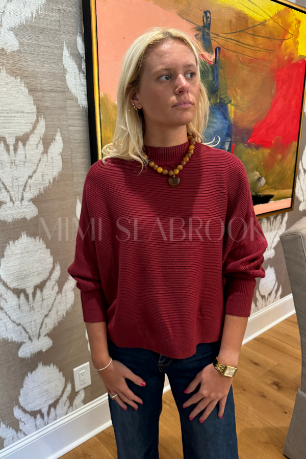 Raina sweater, garnet
