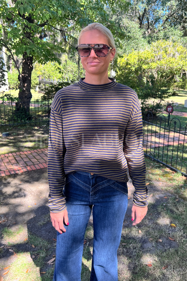 Rawson sweater, olive/navy