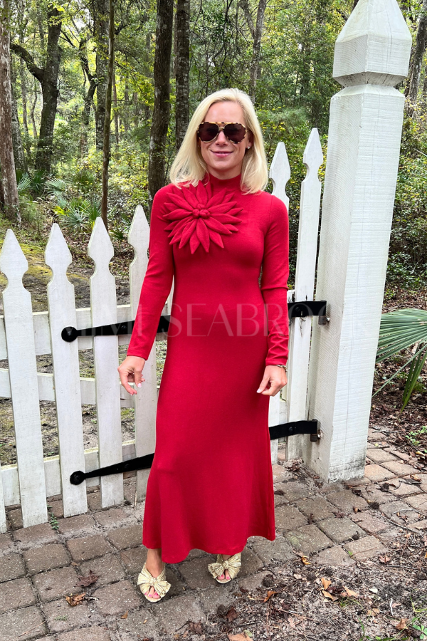 Red Flower Maxi Dress by Farm Rio