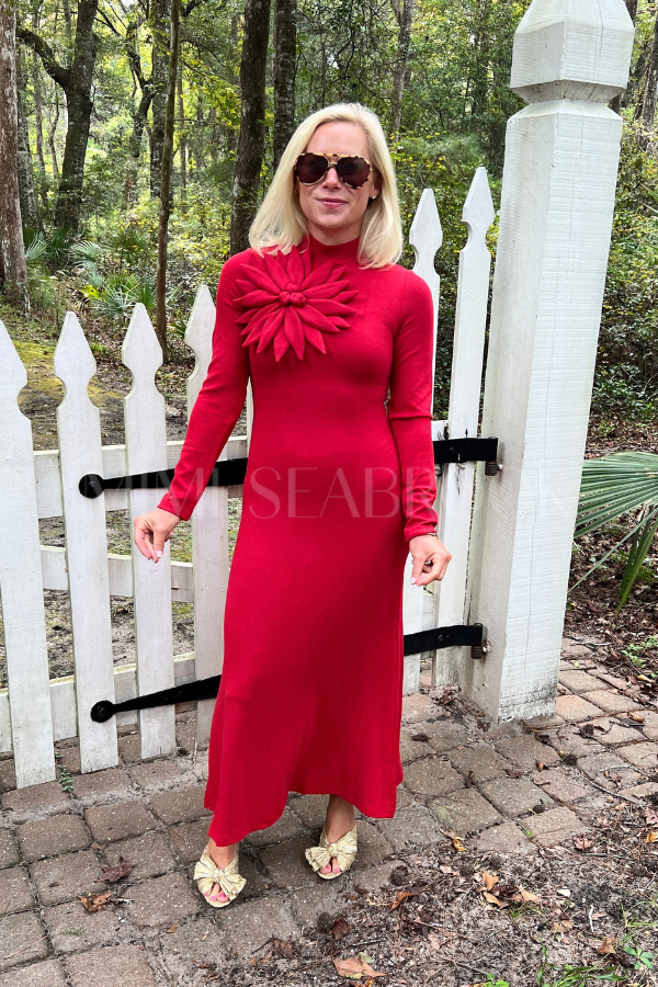 Red Flower Maxi Dress by Farm Rio