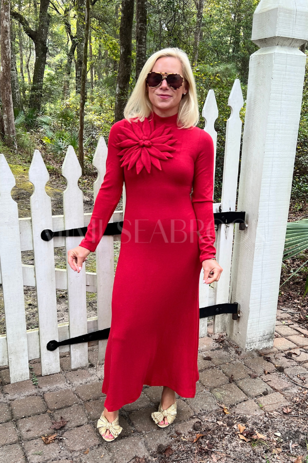 Red Flower Maxi Dress by Farm Rio