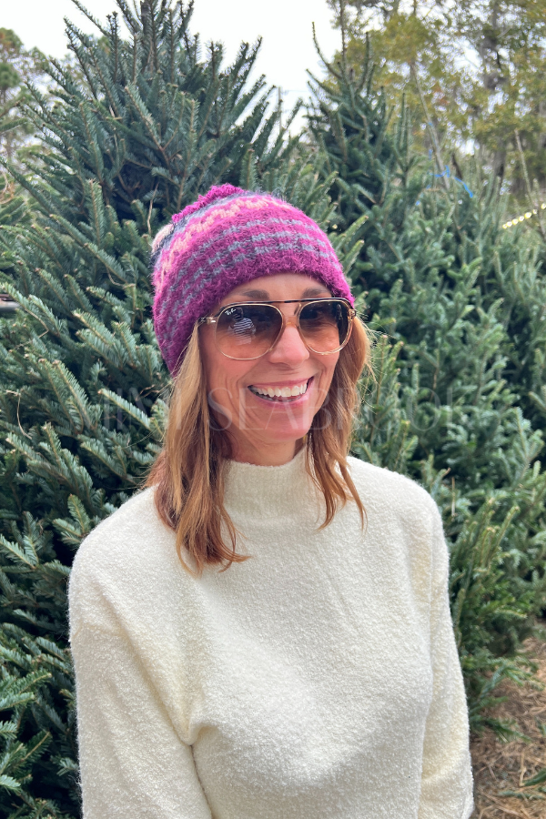 Remington beanie hat, magenta