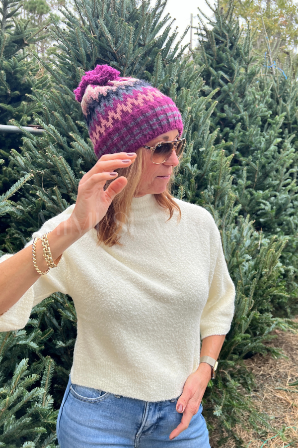 Remington beanie hat, magenta