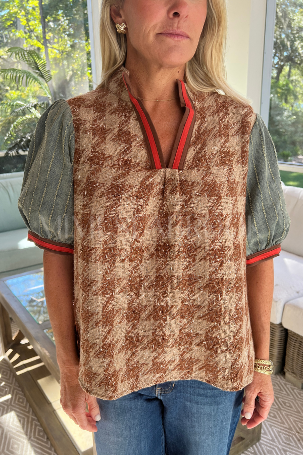 Retta top, brown