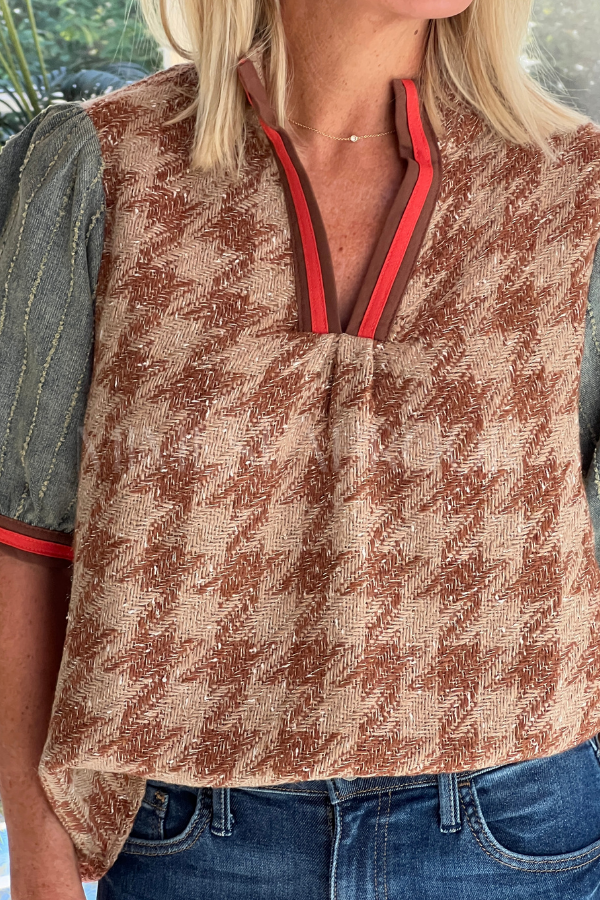 Retta top, brown