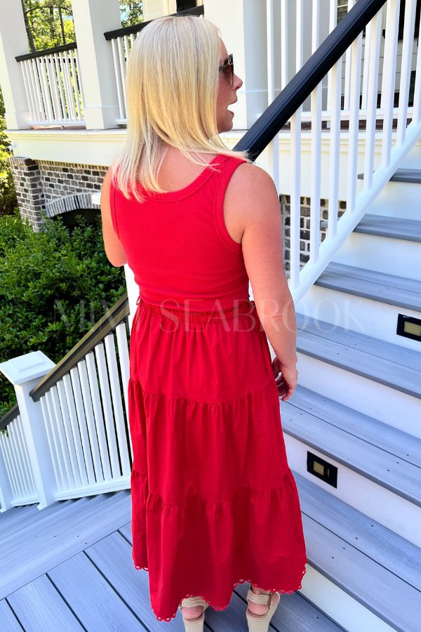 Reyna dress, red