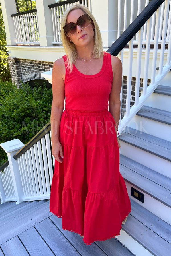 Reyna dress, red