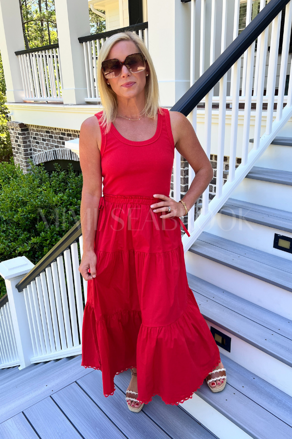 Reyna dress, red
