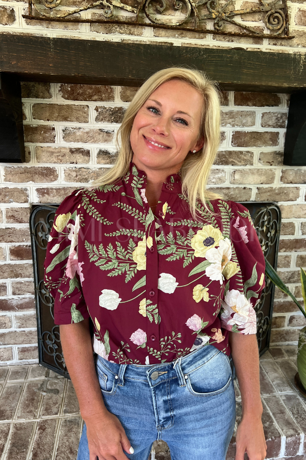 Rhea top, merlot