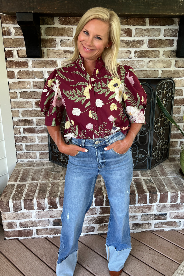 Rhea top, merlot