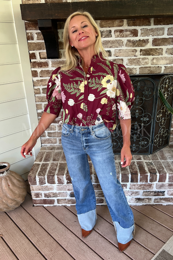 Rhea top, merlot