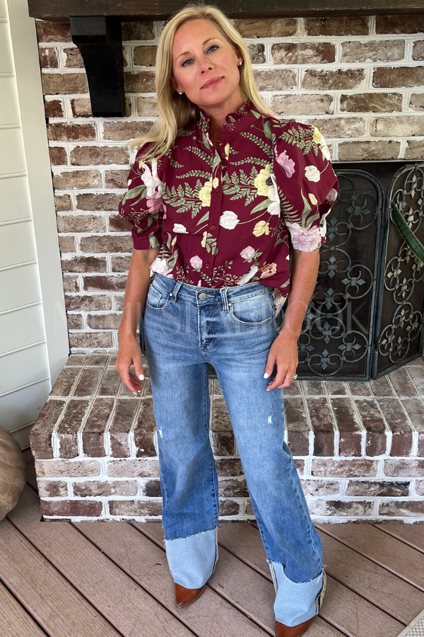 Rhea top, merlot