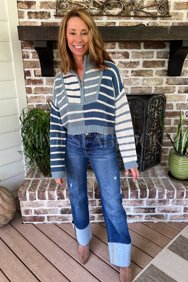 Richter sweater, teal/blue