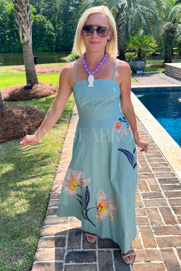 Riley Ankle Dress, Moresco Blue Surf by Cleobella