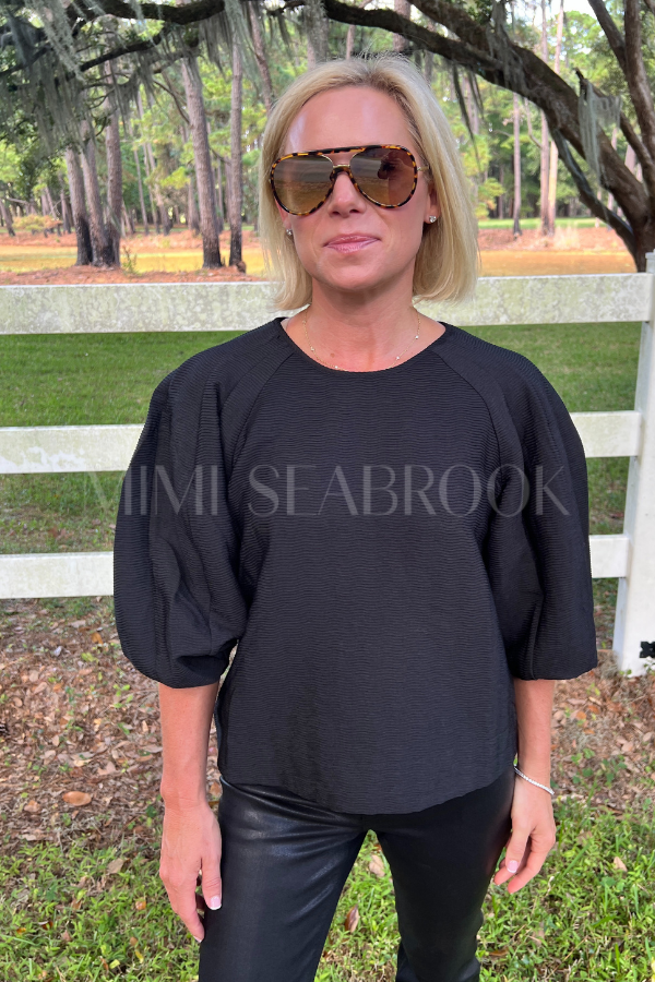 Rina top, black