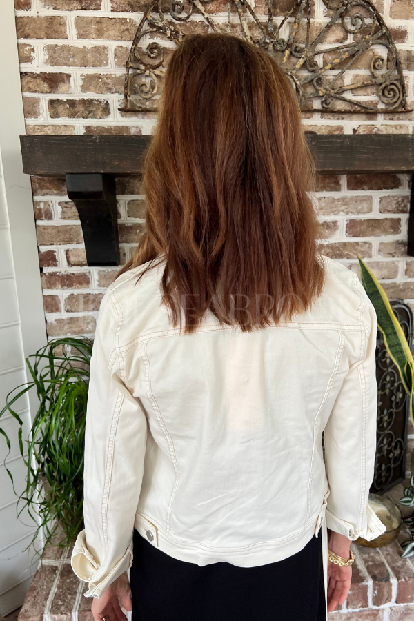 Risley denim jacket, ivory