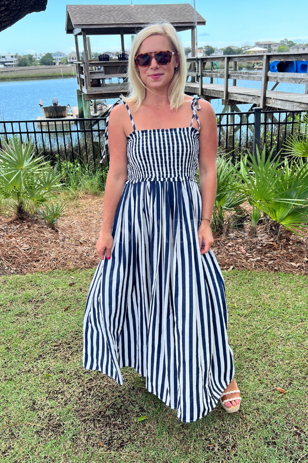 Robbins dress, navy