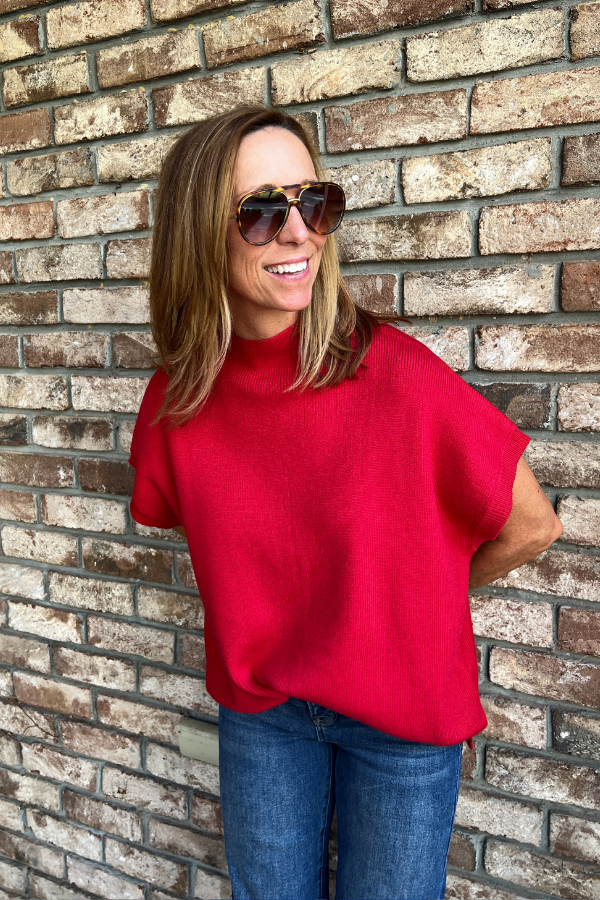 Ronan sweater, red