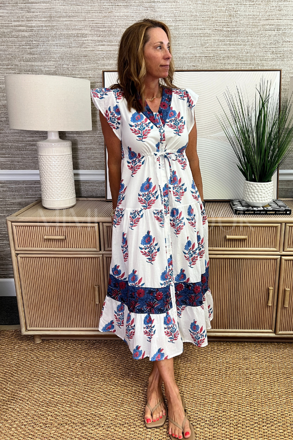 Rosa Dress, Ultramarine by Victoria Dunn