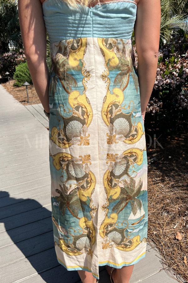 Royal Sea Multicolor Sleeveless Maxi Dress by Farm Rio