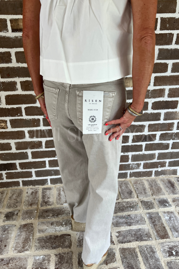 Sabrina straight jeans, almond
