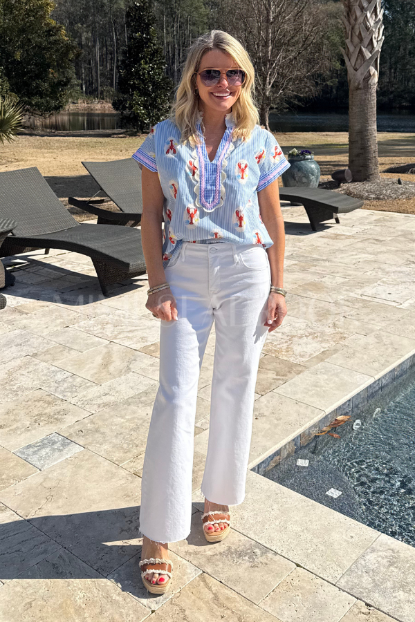 Sabrina straight jeans, white