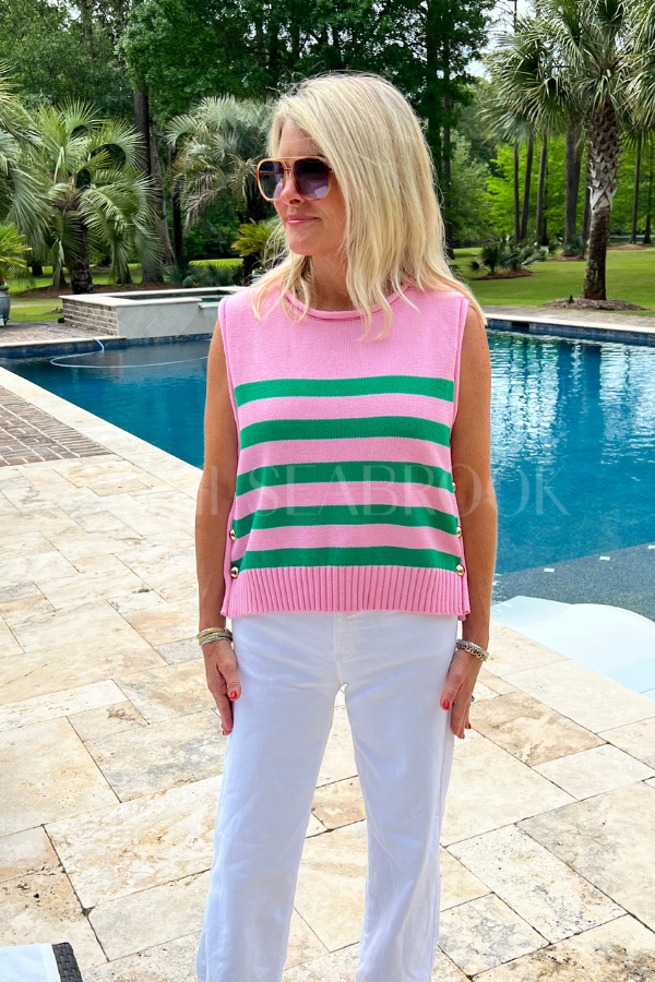 Salem knit top, pink