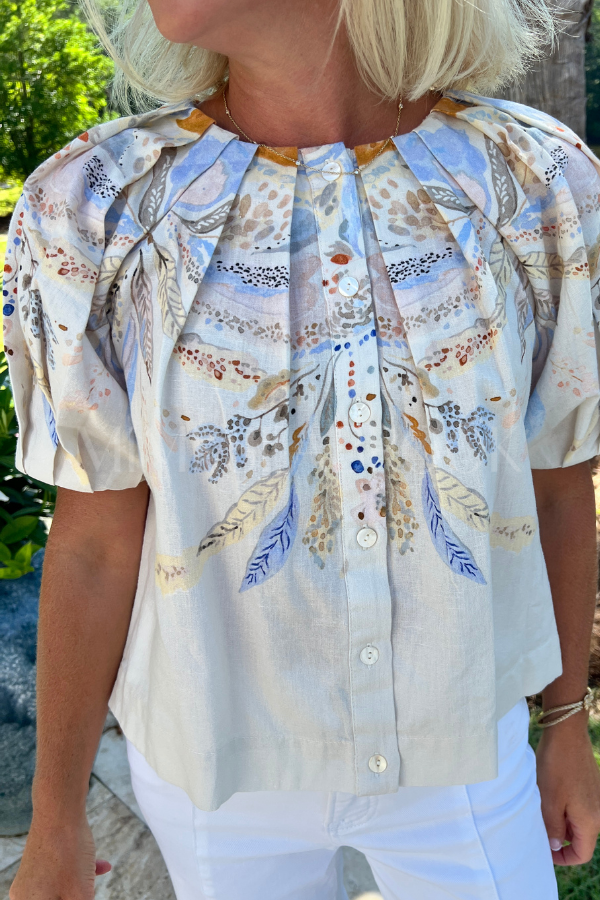 Salome Top, Goleta Print by Cleobella