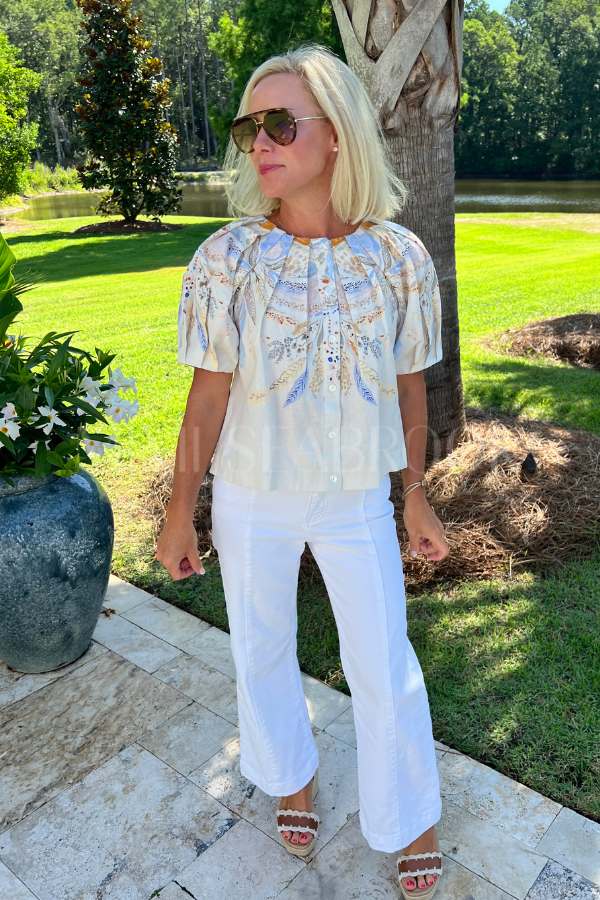 Salome Top, Goleta Print by Cleobella