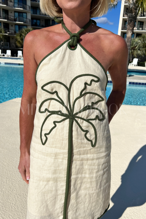 Sand Coconut Sleeveless Mini Dress by Farm Rio