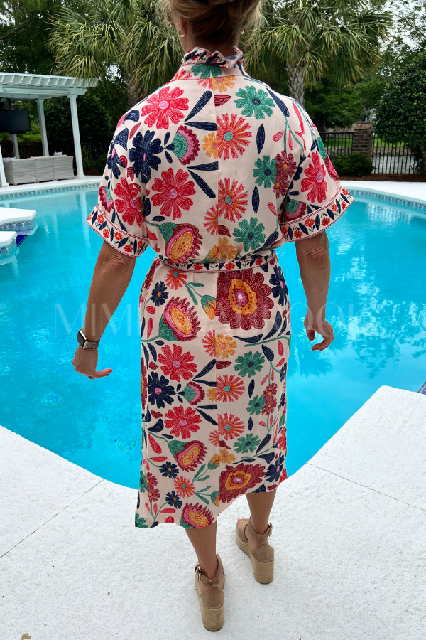 Sandford dress, coral