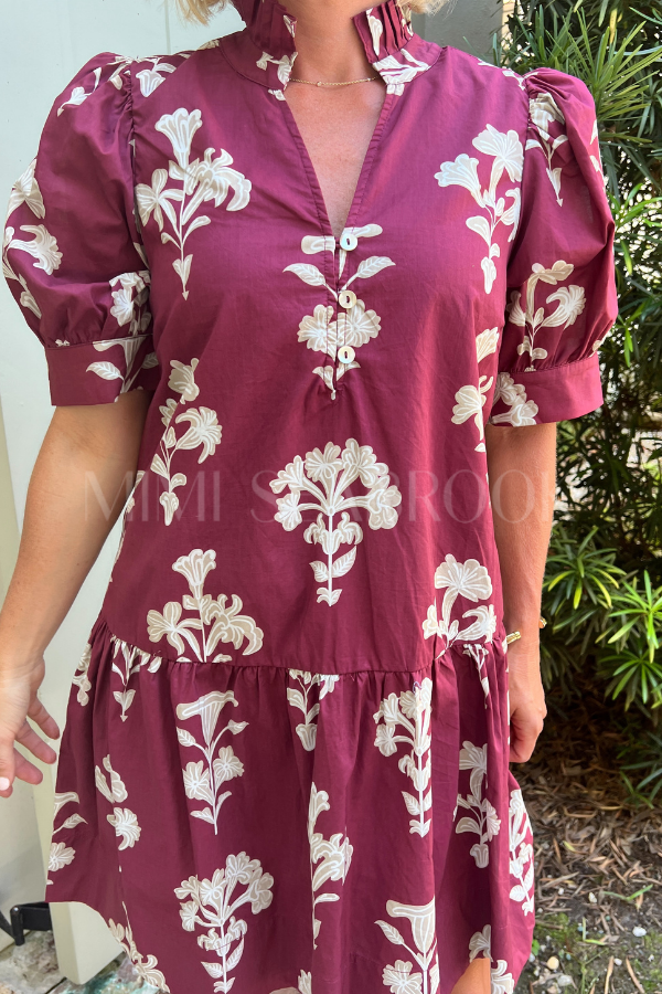 Sasha dress, garnet