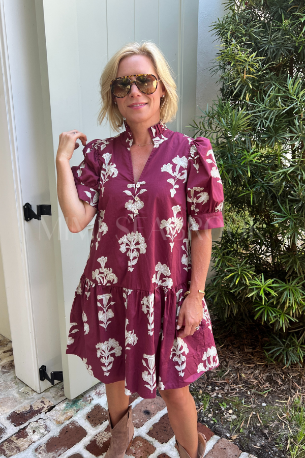 Sasha dress, garnet