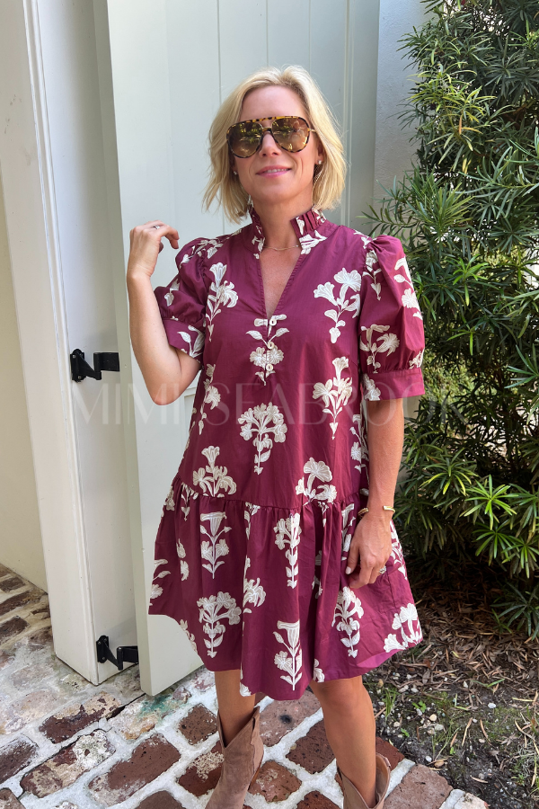Sasha dress, garnet