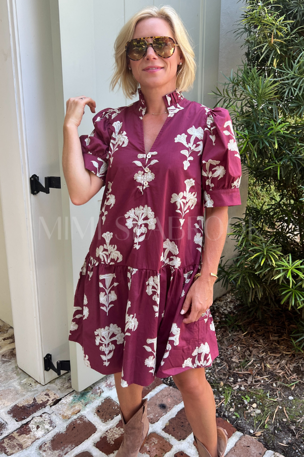 Sasha dress, garnet
