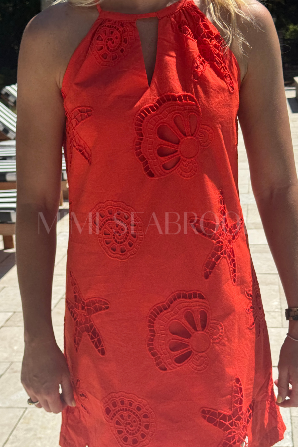 Saye dress, coral