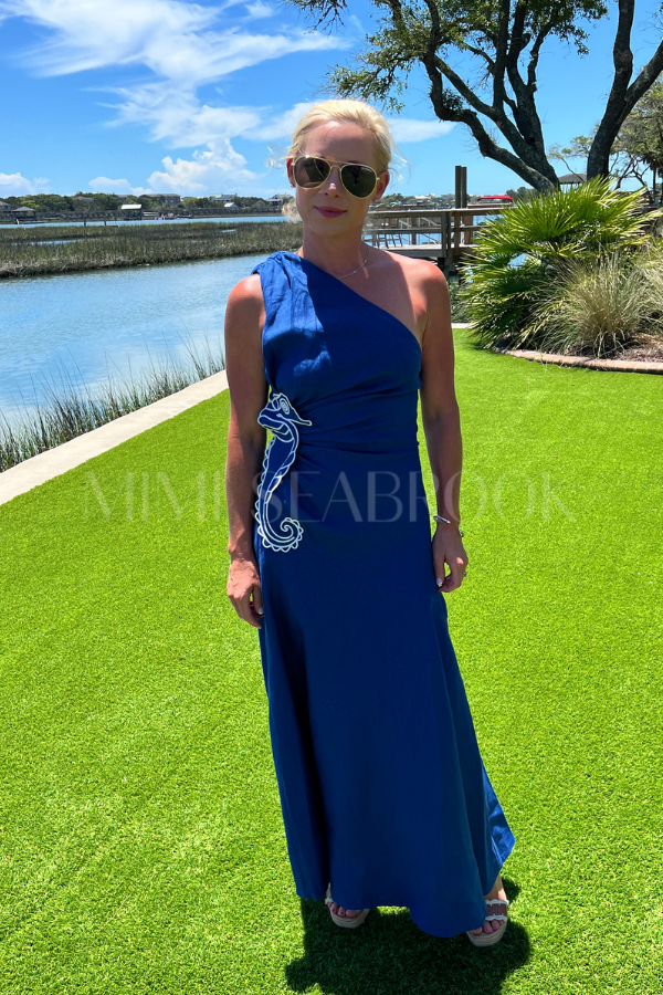 Seahorse Embroidery Maxi Dress by Farm Rio