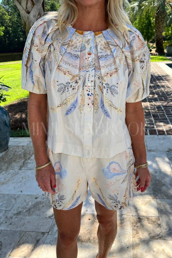 Sebastian Shorts, Goleta Print by Cleobella