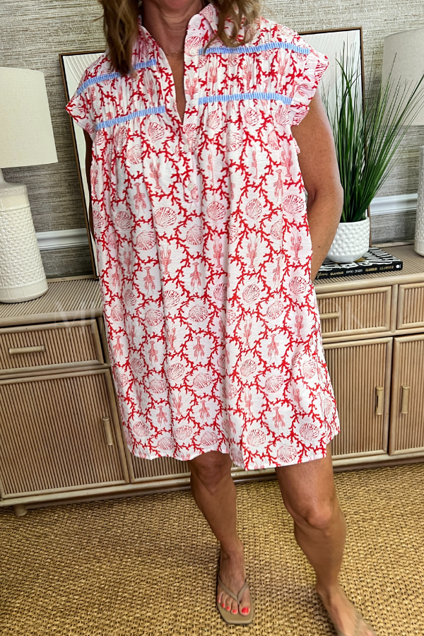 Sellers dress, red