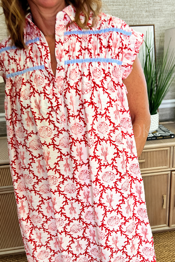 Sellers dress, red